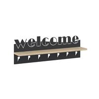 Wandgarderobe Welcome Hanger Sonoma Eiche, B: 86 Cm - Sonoma Eiche, Design, Holzwerkstoff/Metall (86/27/15cm) - Livetastic