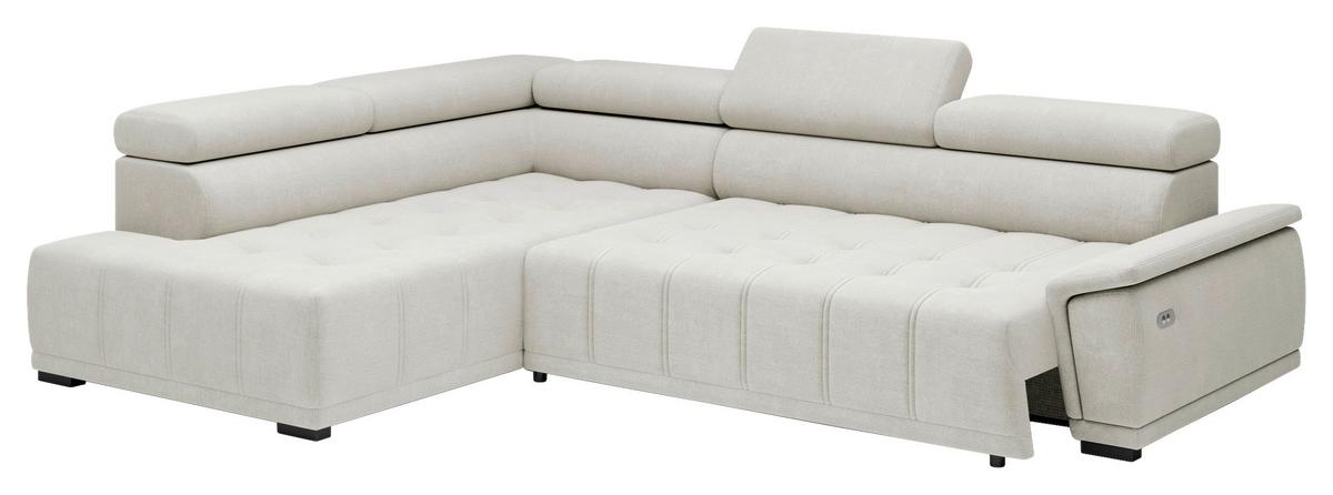 Rohová sedačka GRINALDI, ľavá, piesková - čierna/piesková, Modern, textil/plast (106/283cm) - Premium Living