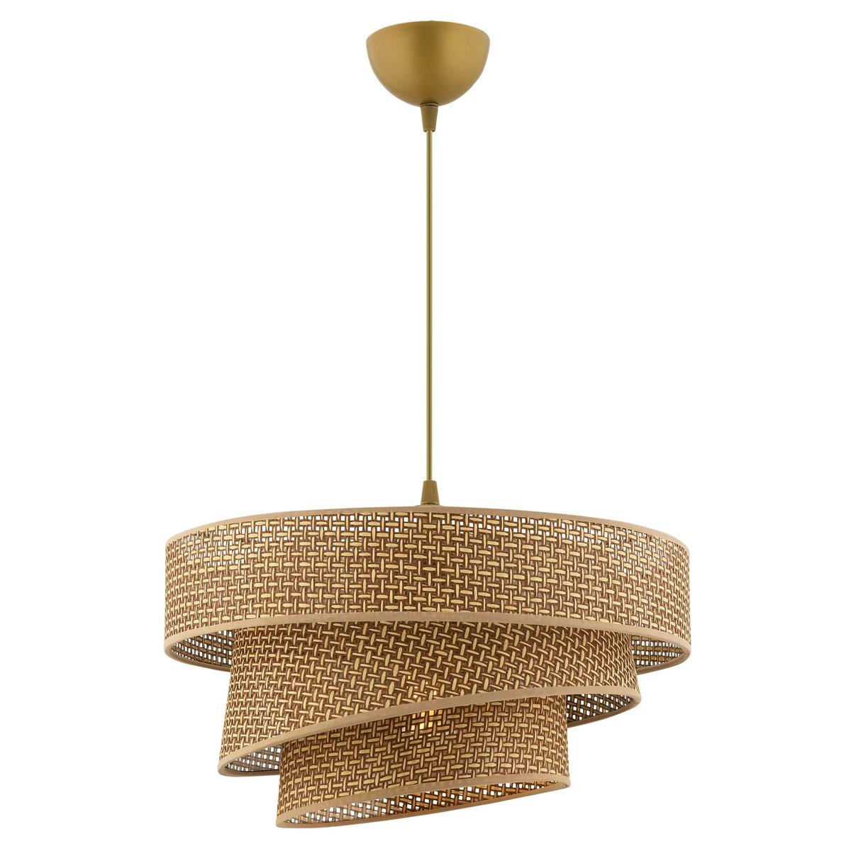 Hängeleuchte, Beige, E27 Couper Hazeran - Beige - Beige, Design, Textil/Metall (40/72cm) - P & B