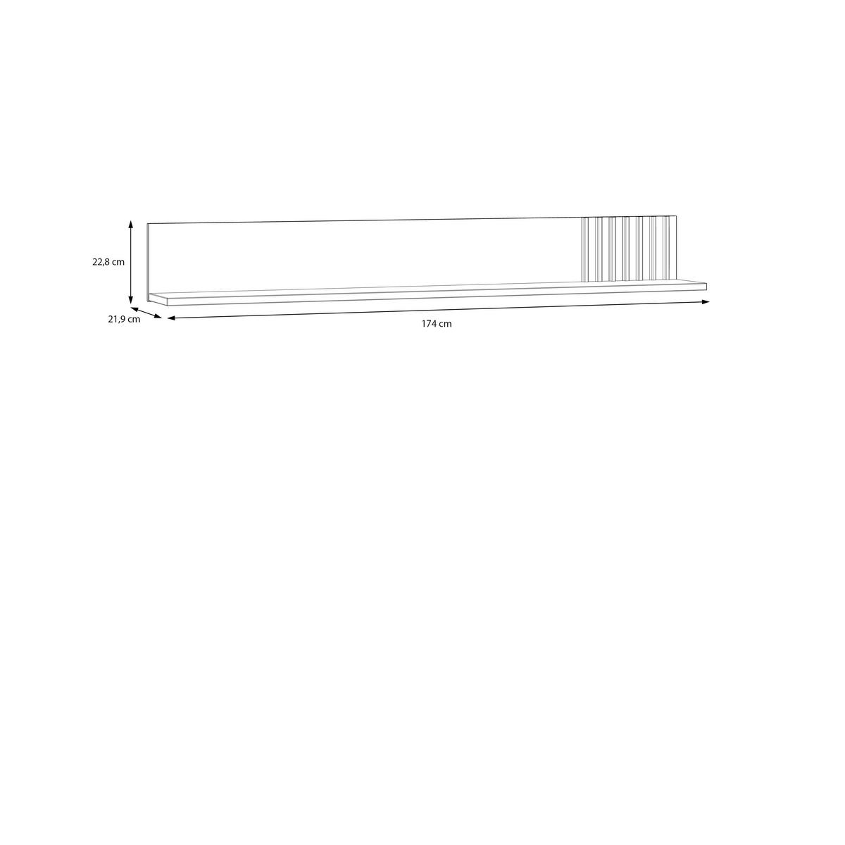 Falipolc Eliston - Natur (174/22,8/21,9cm) - Modern Living