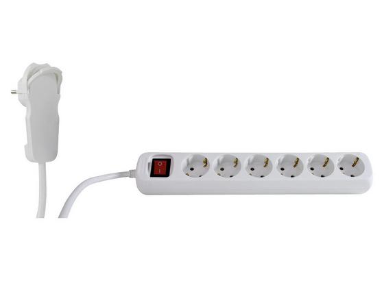 Steckdosenleiste Smart 6f.m.s. 2m Weiss - Weiß, KONVENTIONELL, Kunststoff (9,7/41,1/11,1cm) Steckdosenleiste Smart 6f.m.s. 2m Weiss - Weiß, KONVENTIONELL, Kunststoff (9,7/41,1/11,1cm)