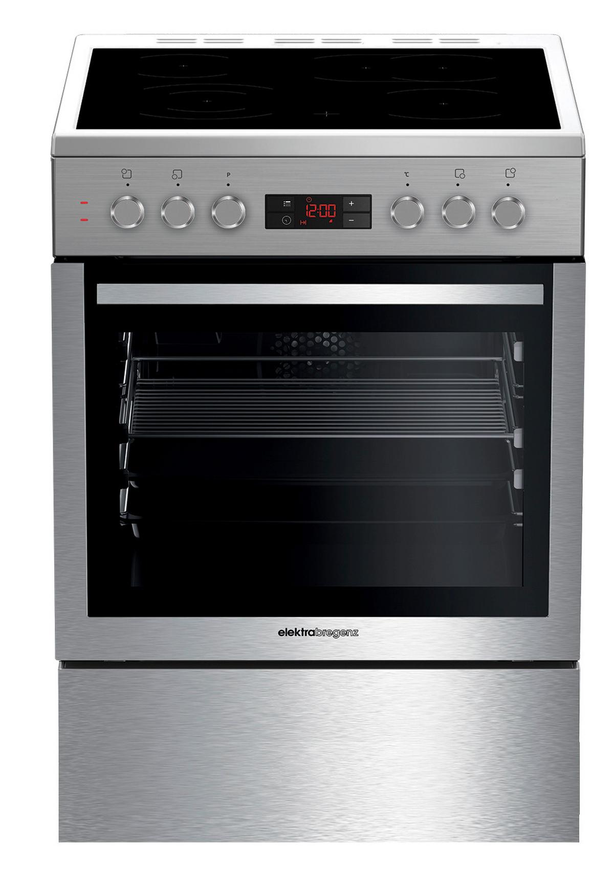 Elektro-standherd Hsc 6382 X Glaskeramik B: 60 Cm Edelstahl - Edelstahlfarben, Basics (60/85/60cm) - Elektra Bregenz