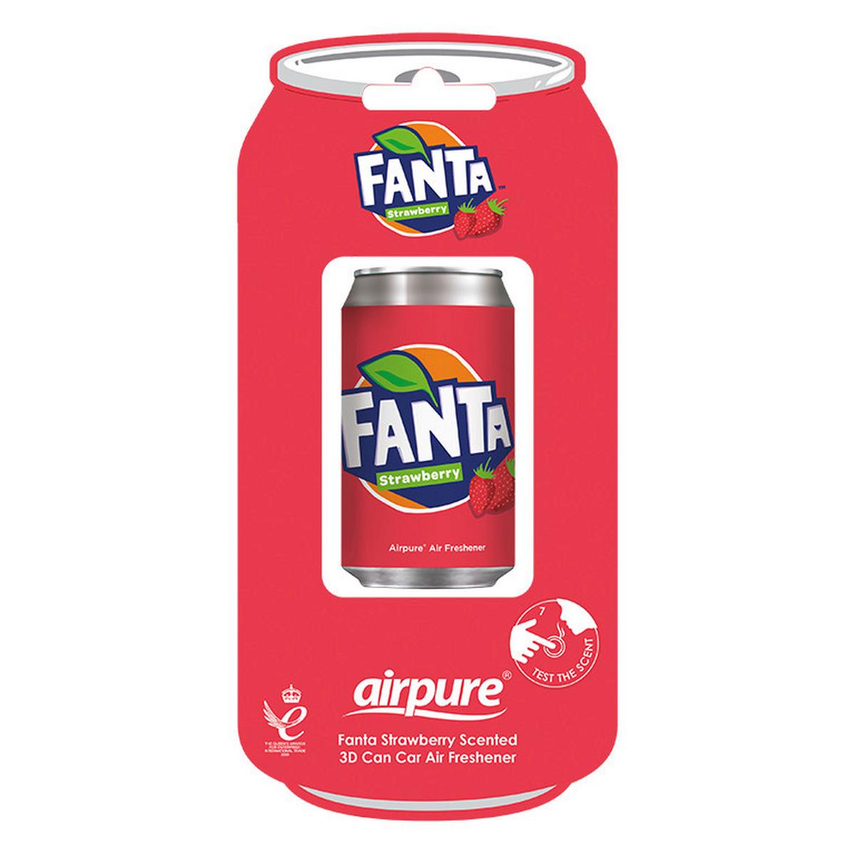 Autóillatosító 3d Dobozos Fanta Eper - piros, műanyag (8.5/17.5/3.5cm)