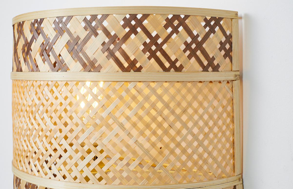 WANDLEUCHTE LANKAWI - Braun/Naturfarben, Basics, Naturmaterialien (19/19/25cm) - Good & Mojo