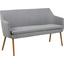 Sofa Nora Webstoff - Eichefarben/Hellgrau, KONVENTIONELL, Textil (159/86/56cm) - Carryhome Sofa Nora Webstoff - Eichefarben/Hellgrau, KONVENTIONELL, Textil (159/86/56cm) - Carryhome