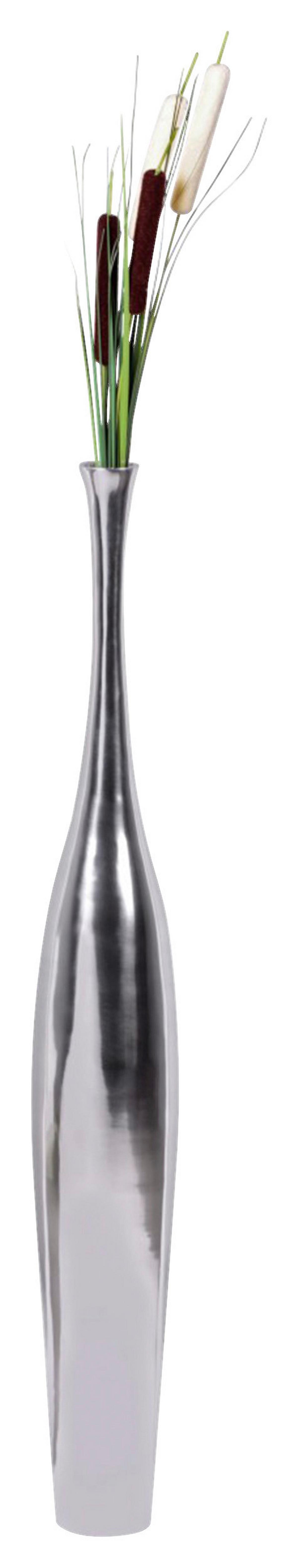 Dekoračná váza WOHNLING strieborná - strieborná, Modern, kov (13/100/13cm) - MID.YOU