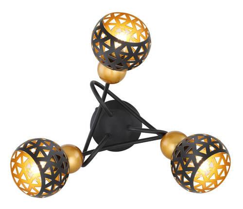 Deckenleuchte Sarra Ø 39 Cm - Goldfarben/Schwarz, Basics, Metall (39/20cm) - Globo