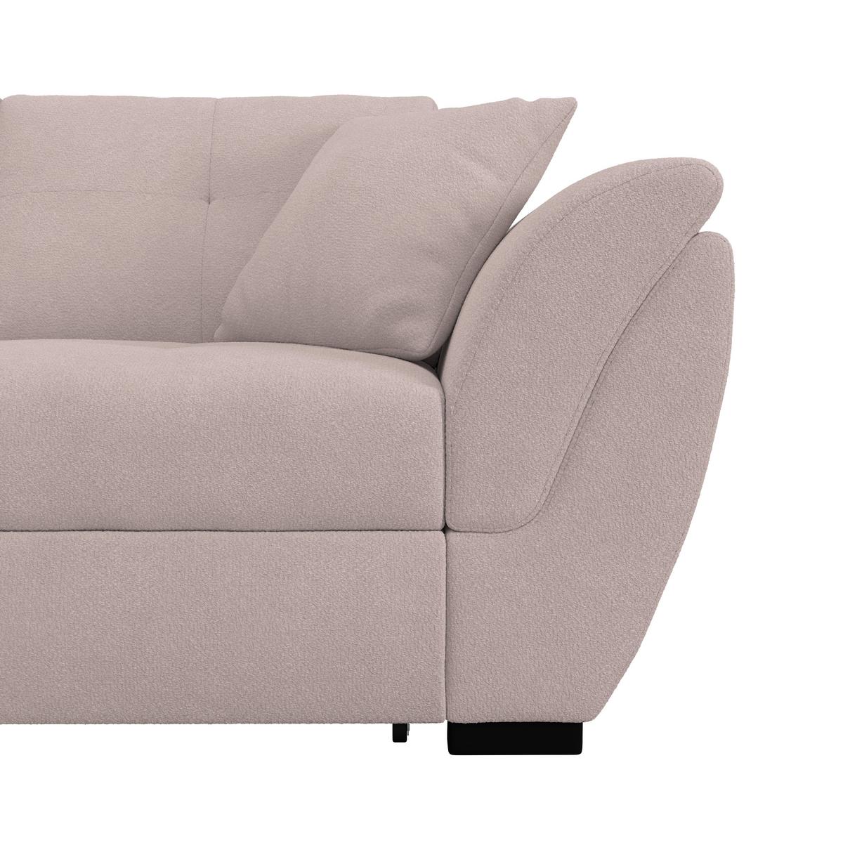 Ecksofa mit Schlaffunktion Berisso new Greige 187x278 cm - Greige/Schwarz, KONVENTIONELL, Textil (187/278cm) - Ondega