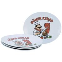 Grillteller Keramik, Multicolor - Multicolor/Weiß, Basics, Keramik - Creatable