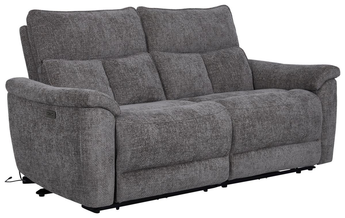 3-Sitzer-Sofa mit Relaxfunktion Tokio Grau - Grau, MODERN, Holz/Textil (200/96,5/102cm)