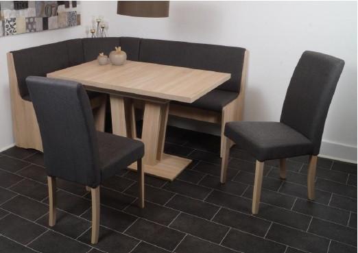 Eckbankgruppe Duisburg Vaduso Artemis Anthr./eiche D.b:165cm - Anthrazit/Sonoma Eiche, KONVENTIONELL, Holz/Holzwerkstoff (165/89/125cm) - MID.YOU