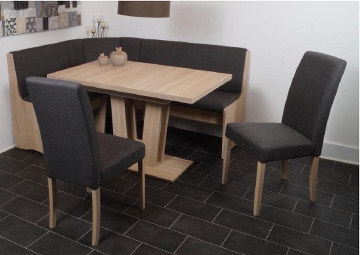 Eckbankgruppe Duisburg Vaduso Artemis Anthr./Eiche D.b:165cm - Anthrazit/Sonoma Eiche, KONVENTIONELL, Holz/Holzwerkstoff (165/89/125cm) - MID.YOU