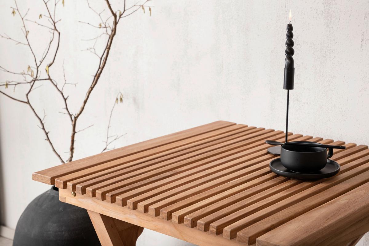 Gartentisch Klappbar Ghana Teakholz L 70 Cm - Teakfarben, KONVENTIONELL, Holz (70/70/75cm) - Gardenson