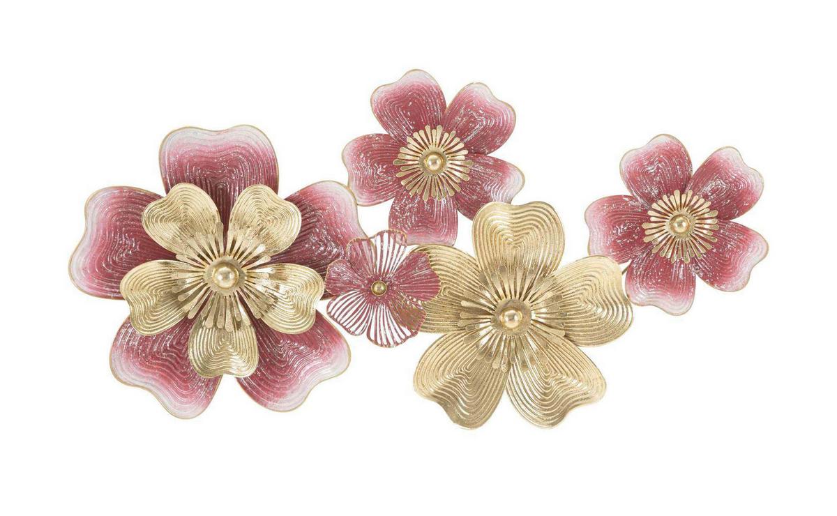 Wanddeko Lobi Goldfarben, Rosa B:91,4cm - Basics, Metall (91.4/50.8/6.4cm)