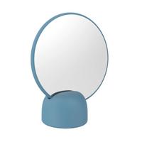 Kosmetické zrcátko Hug - modrá, Moderní, plast/sklo (17/19,8/8,5cm) - Premium Living