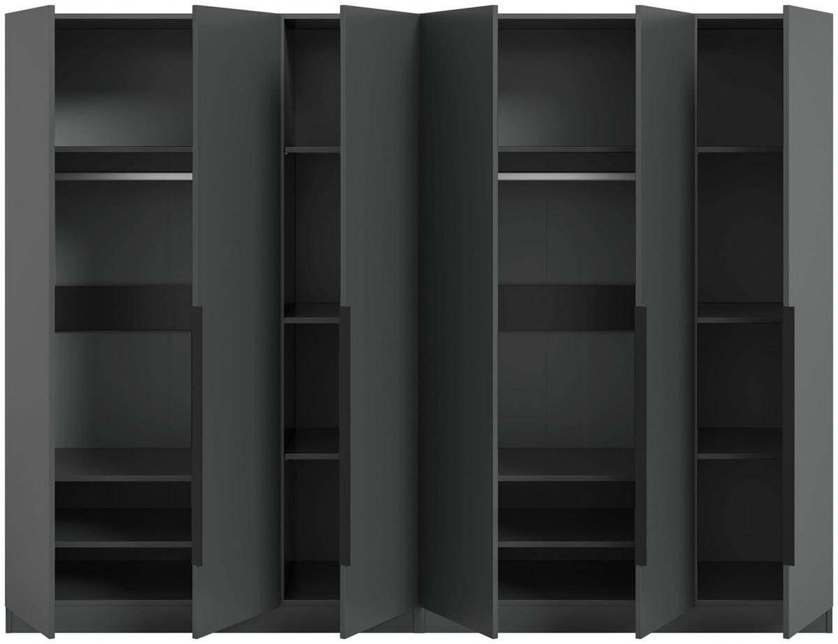 Drehtürenschrank Kopenhagen Anthrazit B: 240 Cm - Anthrazit, MODERN, Holzwerkstoff (240/181/52cm) - MID.YOU