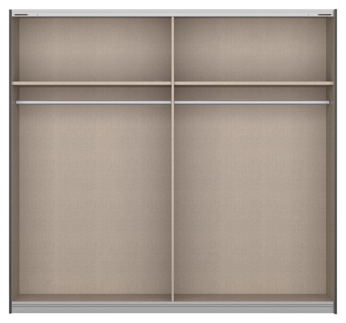 Schwebetürenschrank Artemis B: 226 Cm Weiß/eiche Dekor - Weiß/Eiche Artisan, MODERN, Glas/Holzwerkstoff (226/210/62cm) - Rauch Möbel
