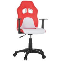 Jugenddrehstuhl Teen Game Rot/weiß Bis 70 Kg - Rot/Schwarz, MODERN, Kunststoff/Textil (54/105/48cm) - MID.YOU