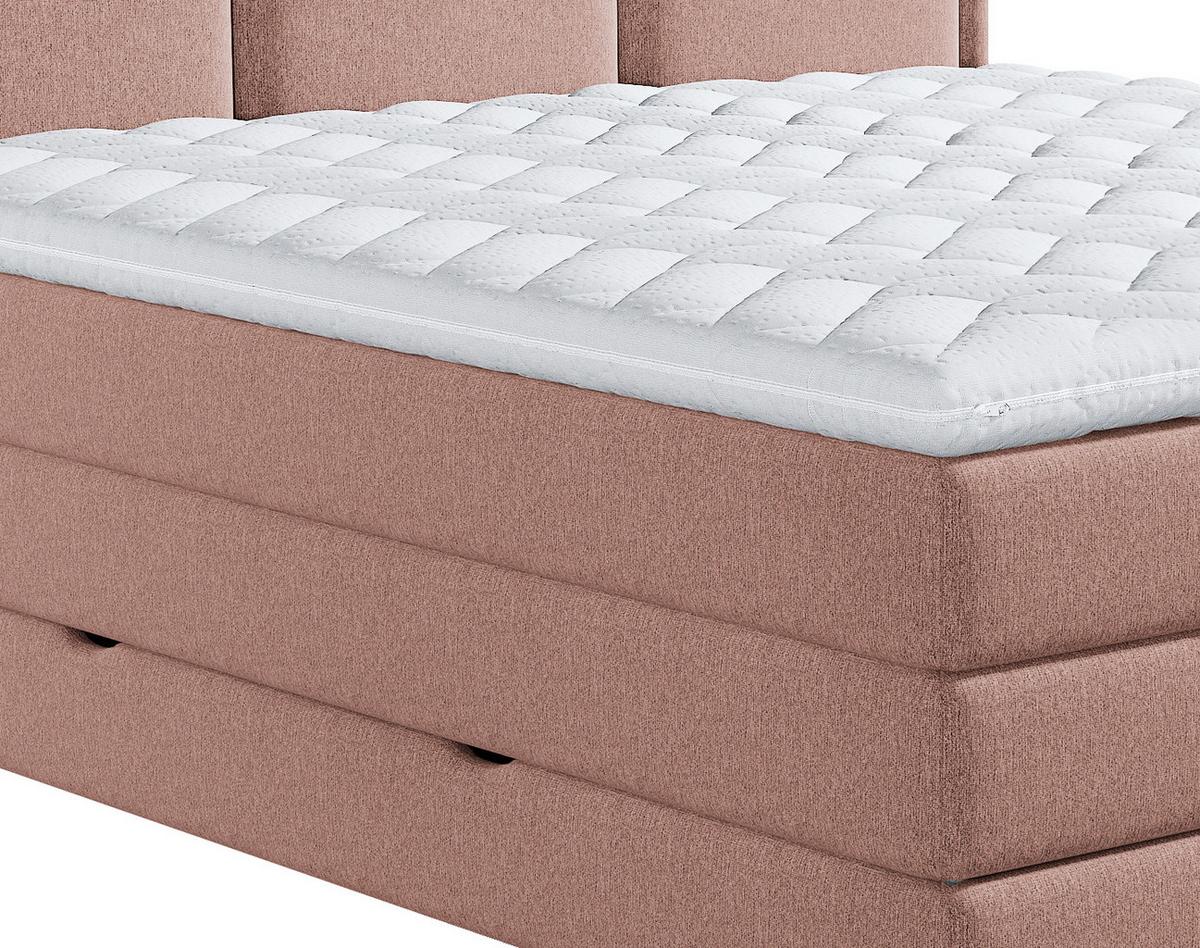 Boxspringbett mit Topper & Bettkasten 160x200 Swing - Altrosa, Design, Textil (160/200cm) - MID.YOU