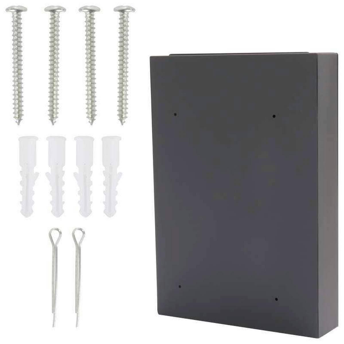 Schlüsselkasten Keyhome24 - Anthrazit, KONVENTIONELL, Metall (26,5/38,5/6cm) - ROTTNER