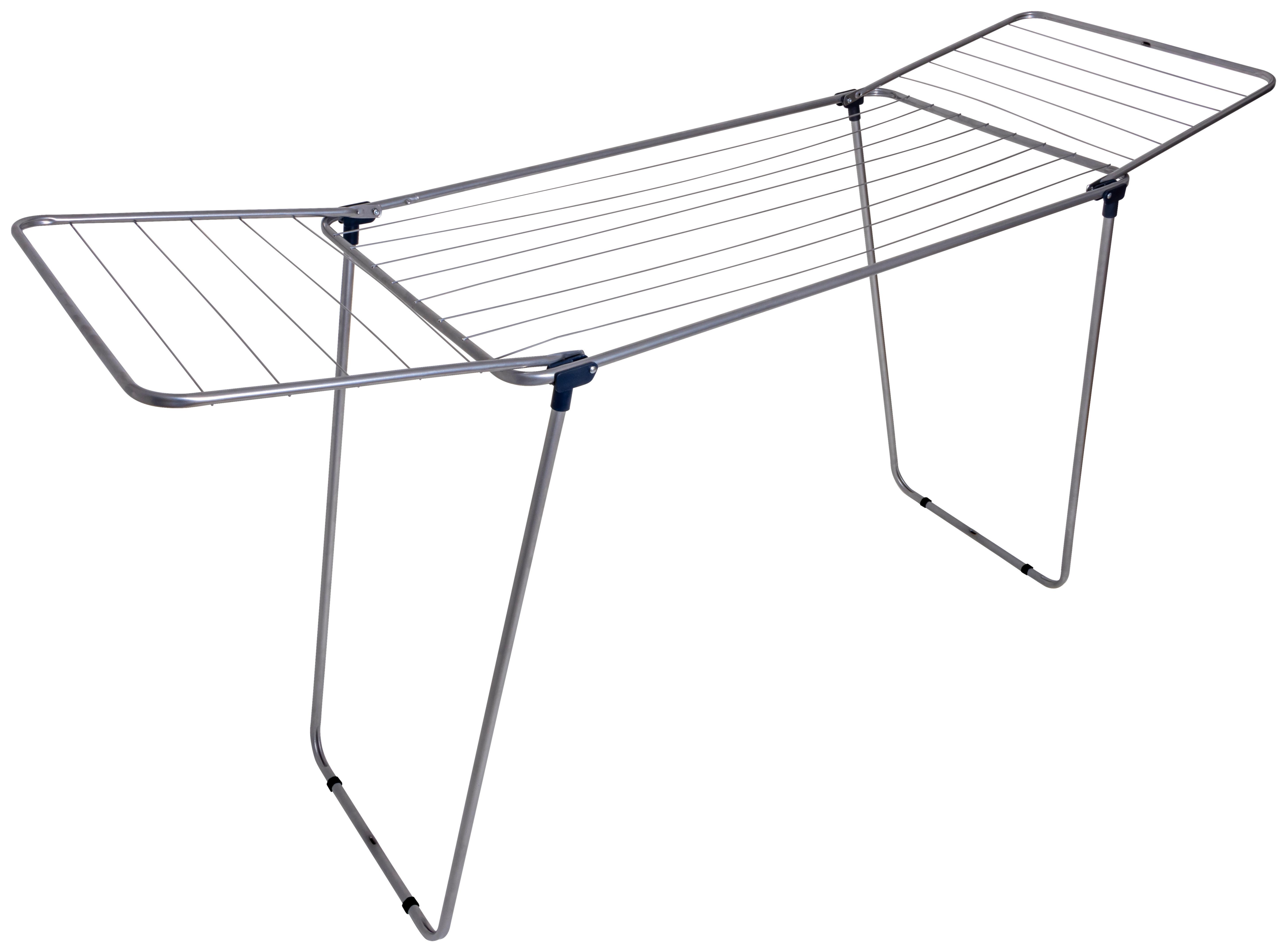 Wäscheständer Merkur Pure Lxbxh: 172/56/104 Cm, Klappbar - Silberfarben, Basics, Kunststoff/Metall (172/56/104cm)