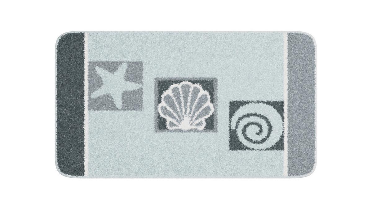 Badematte Ayla - Grau, Basics, Textil (65/115cm) - Grund