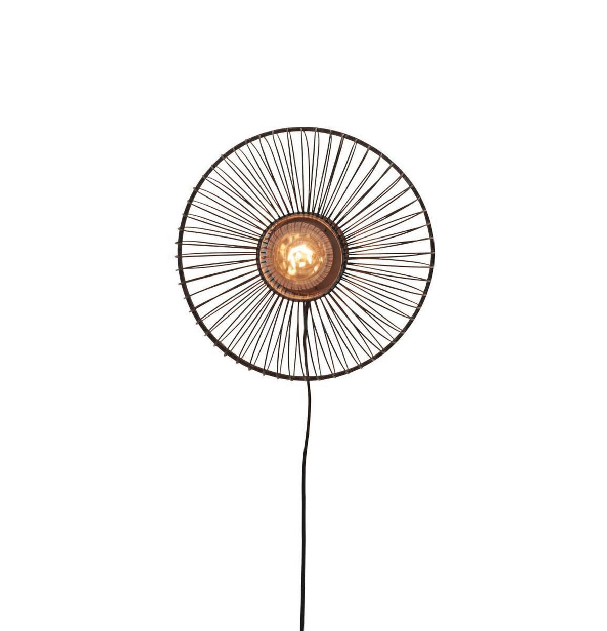 Wandleuchte Hokkaido/W25/B - Schwarz, Trend (38/25/38cm) - Good & Mojo
