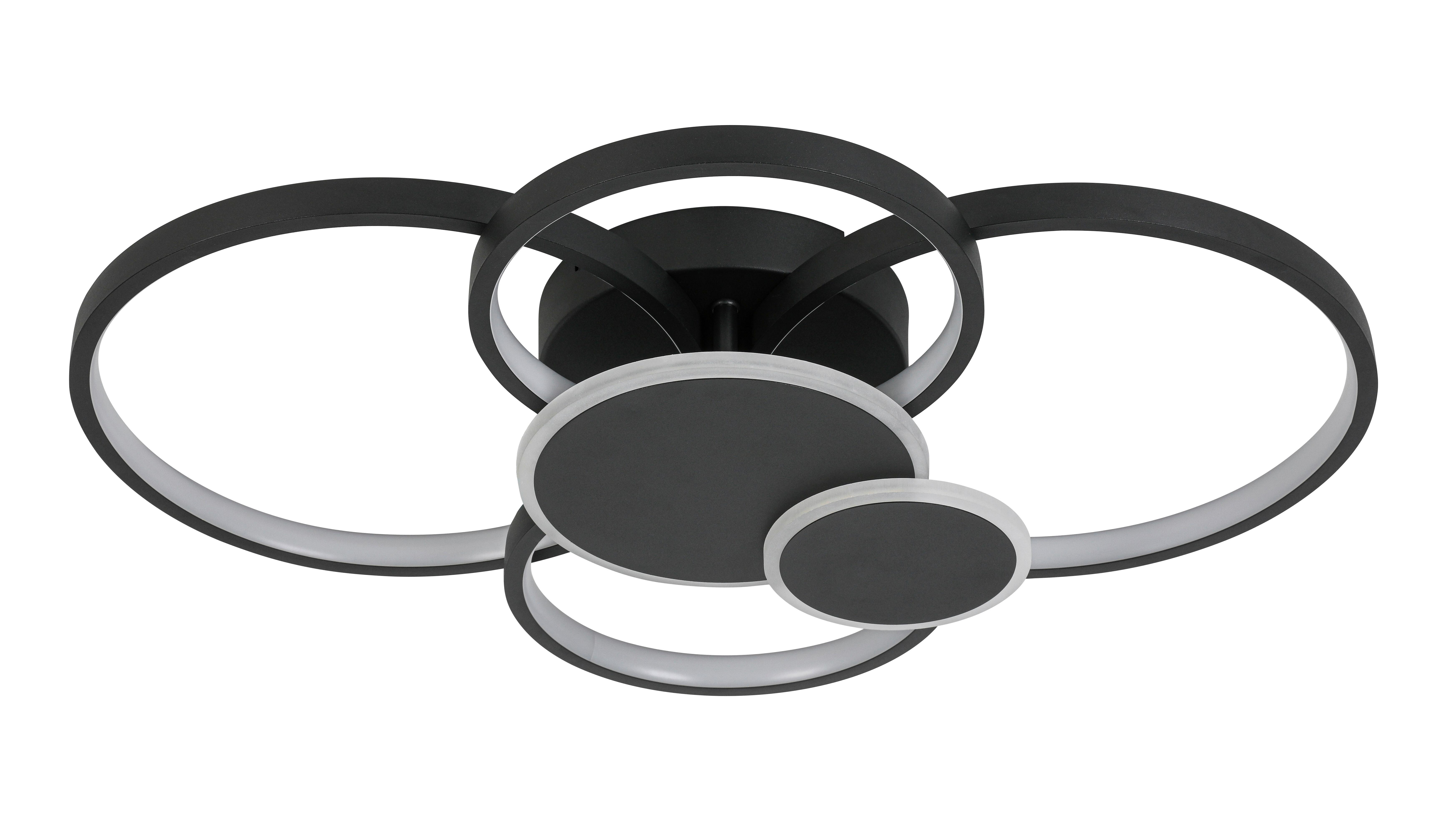 Led-deckenleuchte Christin - Schwarz, Basics, Kunststoff/Metall (46/62/10cm) - Luca Bessoni