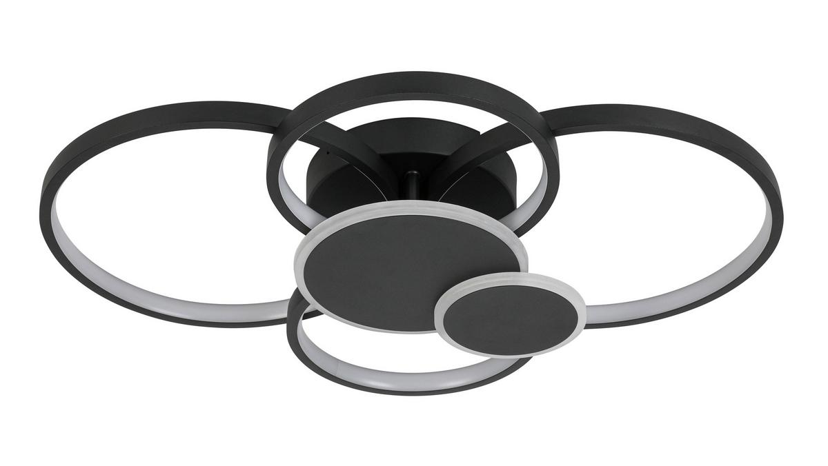 Led-deckenleuchte Christin - Schwarz, Basics, Kunststoff/Metall (46/62/10cm) - Luca Bessoni