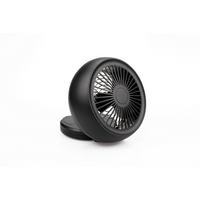 Tischventilator 2,5 Watt 1 Stufe H: 6,6 cm - Schwarz, Basics, Kunststoff (16,5/16,5/6,6cm) - Bono