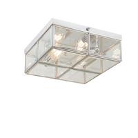 Deckenleuchte Pisa L: 25 cm, 2-Flammig, dimmbar - Chromfarben, KONVENTIONELL, Glas/Metall (25/25/10cm)