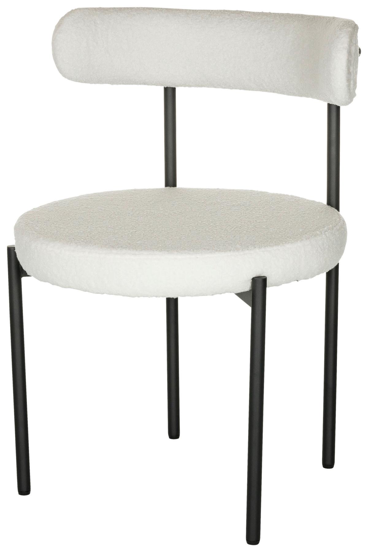 Stuhl Tedio - Schwarz/Weiß, Basics, Textil/Metall (55/78/56cm) - MID.YOU