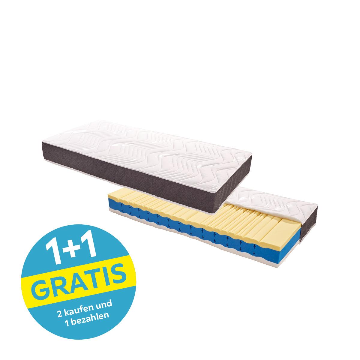 Viscomatratze Deluxe 90x200 cm H2 H: 22 cm - Weiß, KONVENTIONELL, Textil (90/200cm) - Primatex Deluxe