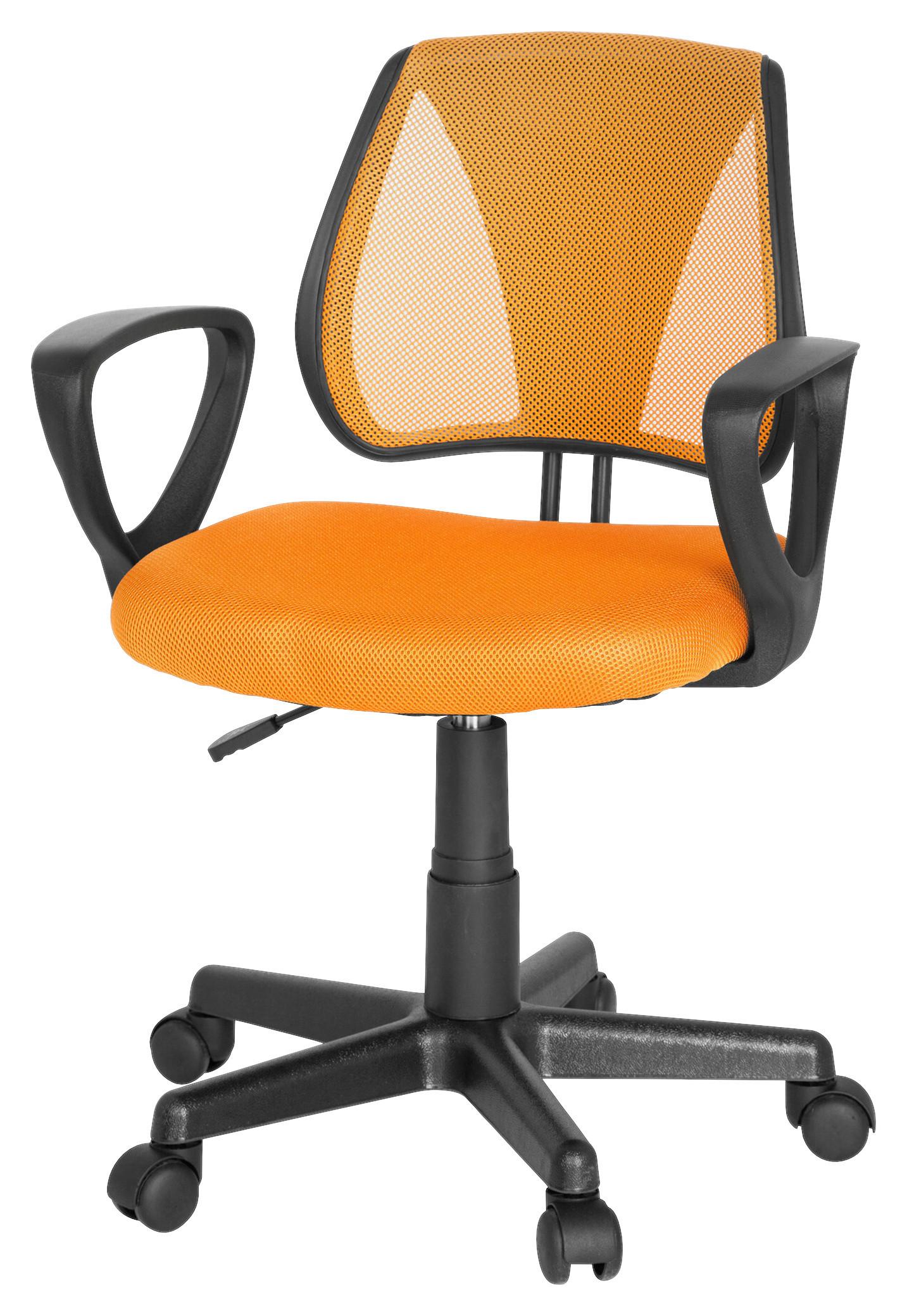 Jugenddrehstuhl Kiddy CD Orange - Schwarz/Orange, Basics, Kunststoff (58/75-92/45cm) - MID.YOU