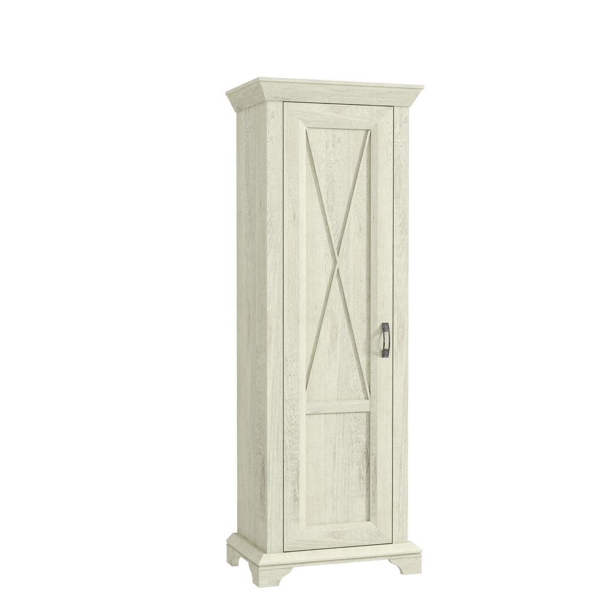 Drehtürenschrank B: 73,3 Cm Kashmir, Pinien Dekor - Weiß/Pinienfarben, Basics, Holzwerkstoff/Kunststoff (73,3/210,6/46,2cm) - Livetastic