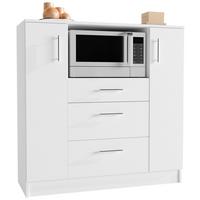 Kredenc ESILO bílá - bílá/barvy hliníku, Design, kov/kompozitní dřevo (109/110/40cm) - MID.YOU