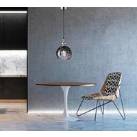 Hängeleuchte Uller - Schwarz/Nickelfarben, Basics, Glas/Metall (20/140cm) - Fischer & Honsel