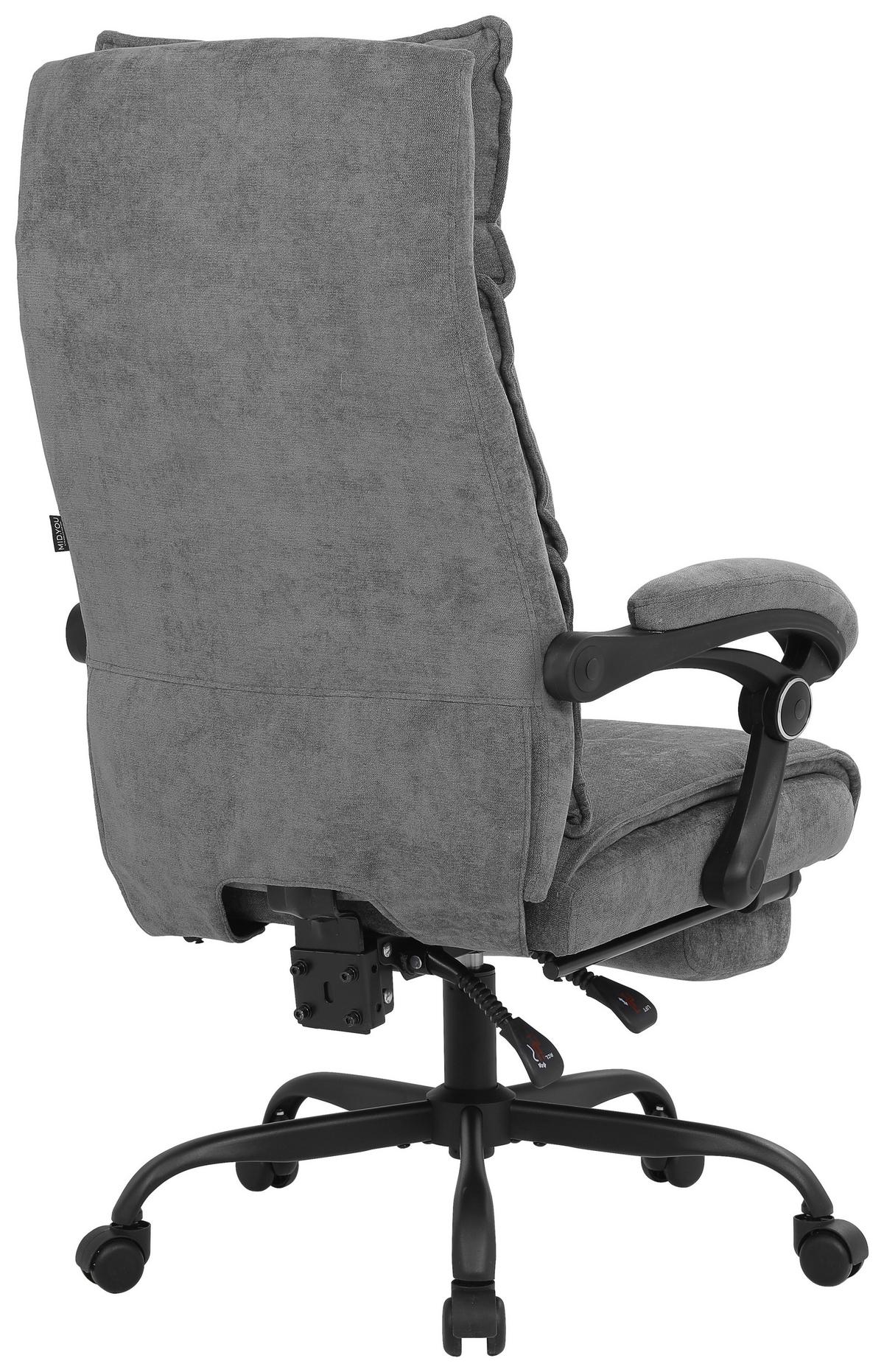 Drehstuhl Verona - Schwarz/Grau, LIFESTYLE, Holz/Kunststoff (66/112-120/62cm) - MID.YOU