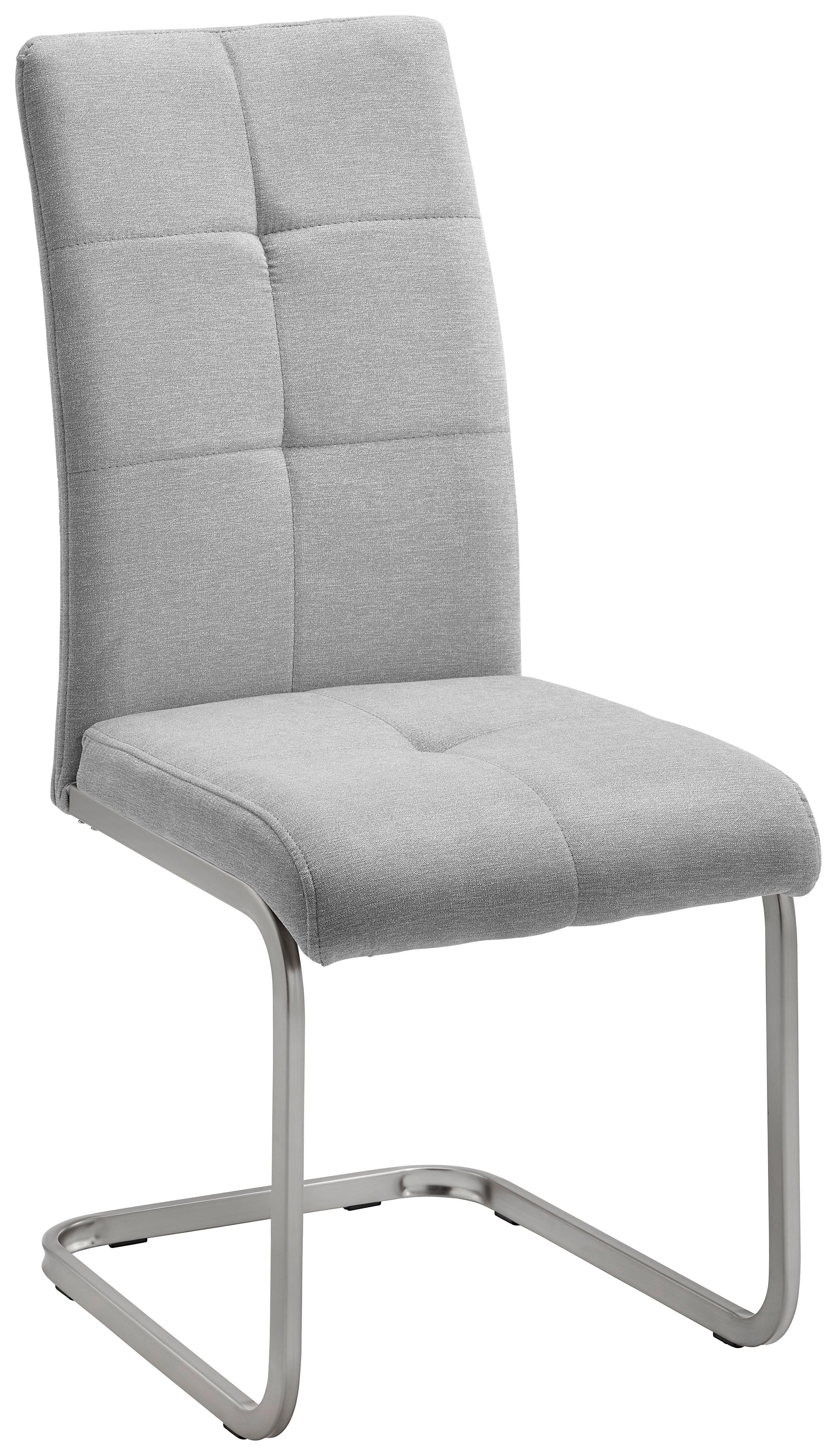 Židle Lucie - světle šedá/barvy chromu, Moderní, kov/dřevo (42,5/98/45cm) - Modern Living