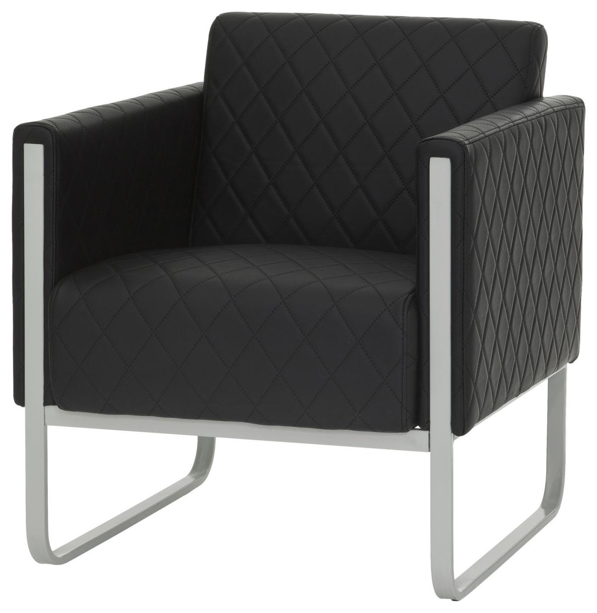 Sessel Aruba Step Schwarz - Hellgrau/Schwarz, MODERN, Textil (67/78/71cm) - MID.YOU