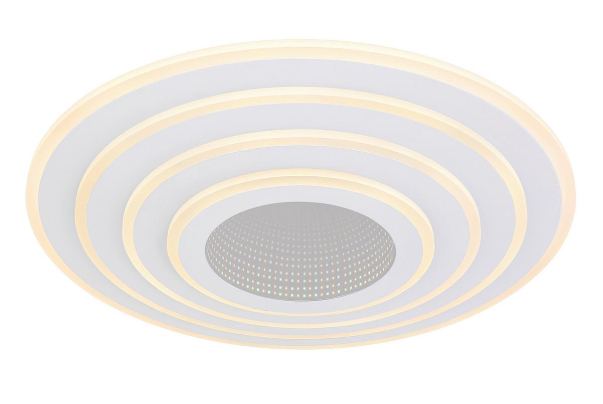 Led-deckenleuchte Claire Ø 42 Cm Mit Farbwechsler - Weiß, MODERN, Kunststoff/Metall (42/6,7cm) - Luca Bessoni