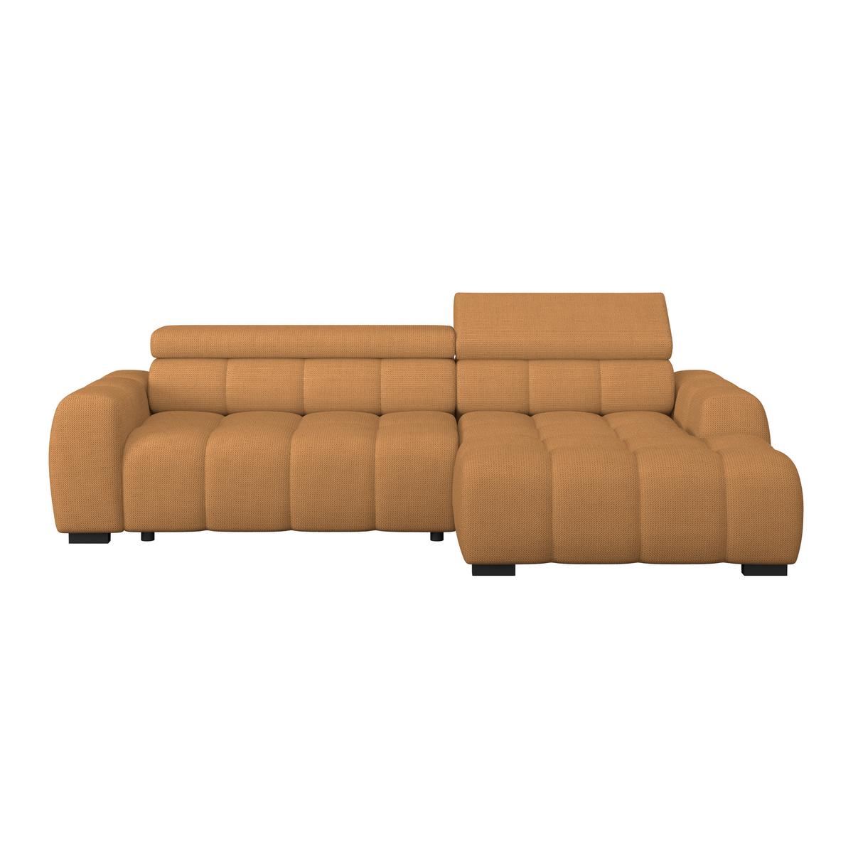 Ecksofa Fargo S Dunkelbraun, B: 285 Cm - Rostfarben/Dunkelbraun, Trend, Textil (285/168cm)