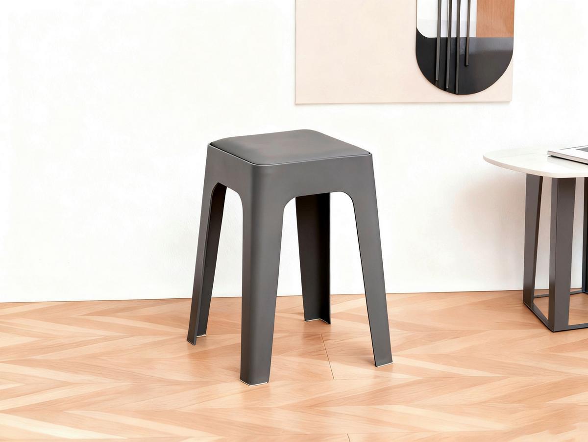 Hocker Bernd Höhe 25 cm Anthrazit - Anthrazit, Trend, Kunststoff (25/25/46cm)