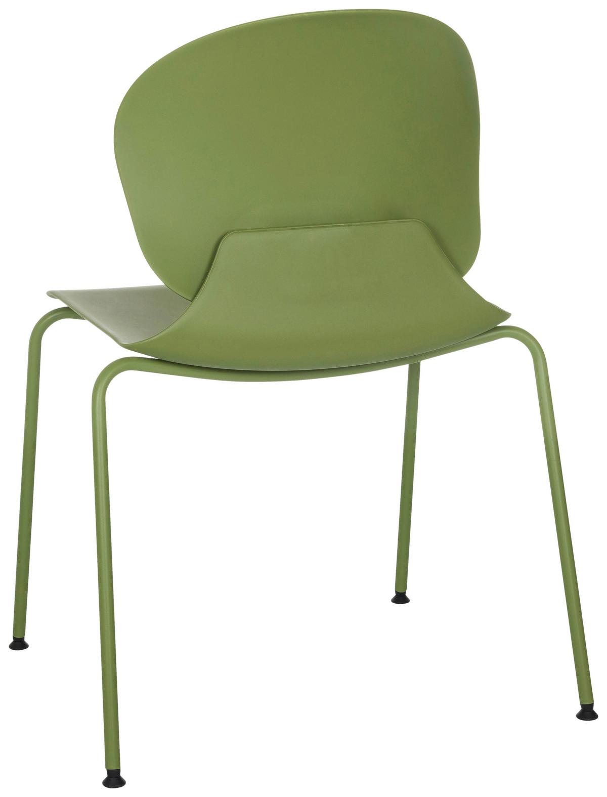 Besucherstuhl T36 Vi Grün B: 56 cm - Grün, MODERN, Kunststoff/Metall (56/80/54cm) - MID.YOU