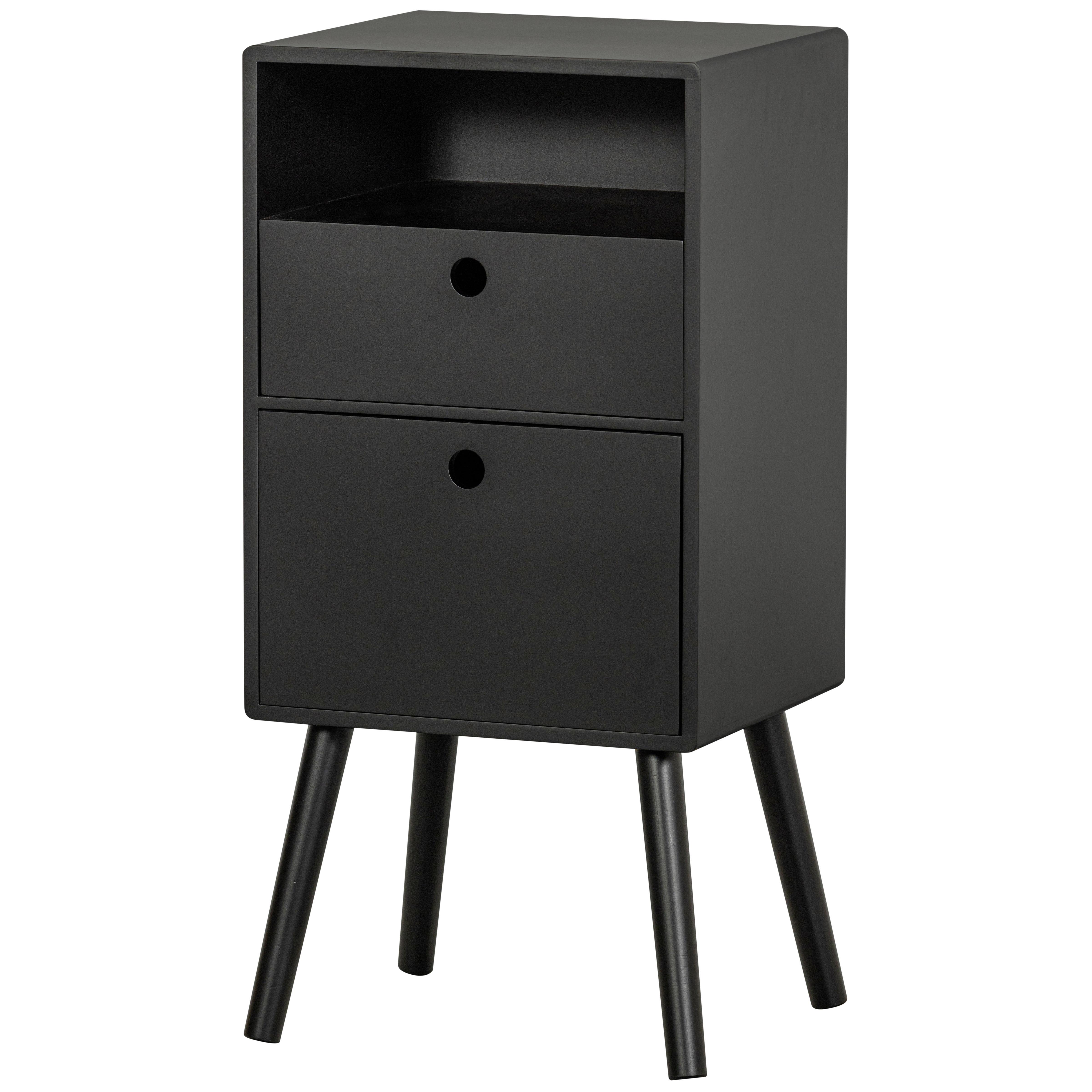 Nachttisch Ozzy, Schwarz B: 36 Cm