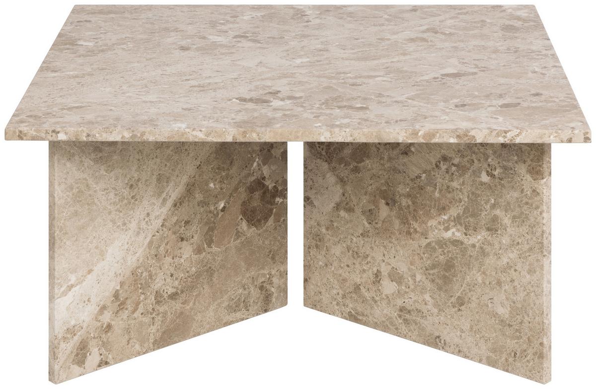 Couchtisch Vega Creme B: 90 Cm - Creme, Design, Stein (90/90/42cm) - Livetastic