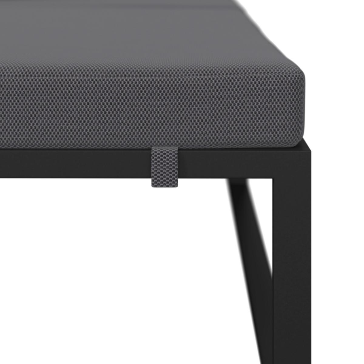 TERASOVÁ SEDACIA SÚPRAVA VALENTINA - čierna/sivá, Modern, kov/textil - Bessagi Garden