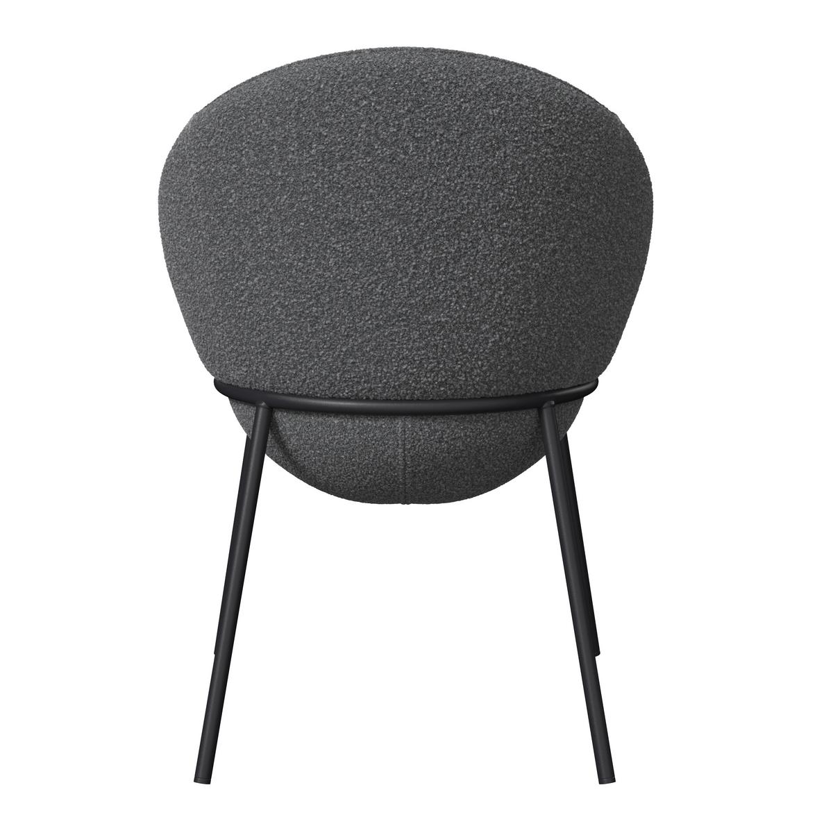 Stolička s podrúčkami Zoa, sivá - čierna/sivá, Modern, kov/drevo (57/85/61cm) - Bessagi Home