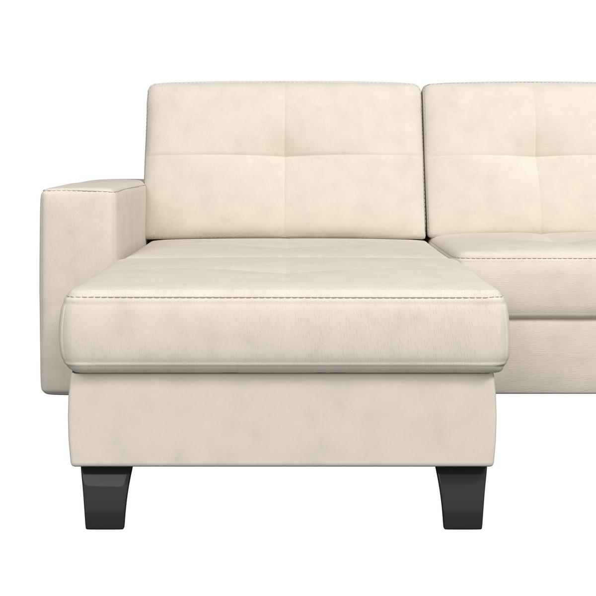 Ecksofa Varese naturfarben, B: 164 cm - Beige/Schwarz, KONVENTIONELL, Textil (164/239cm) - James Wood
