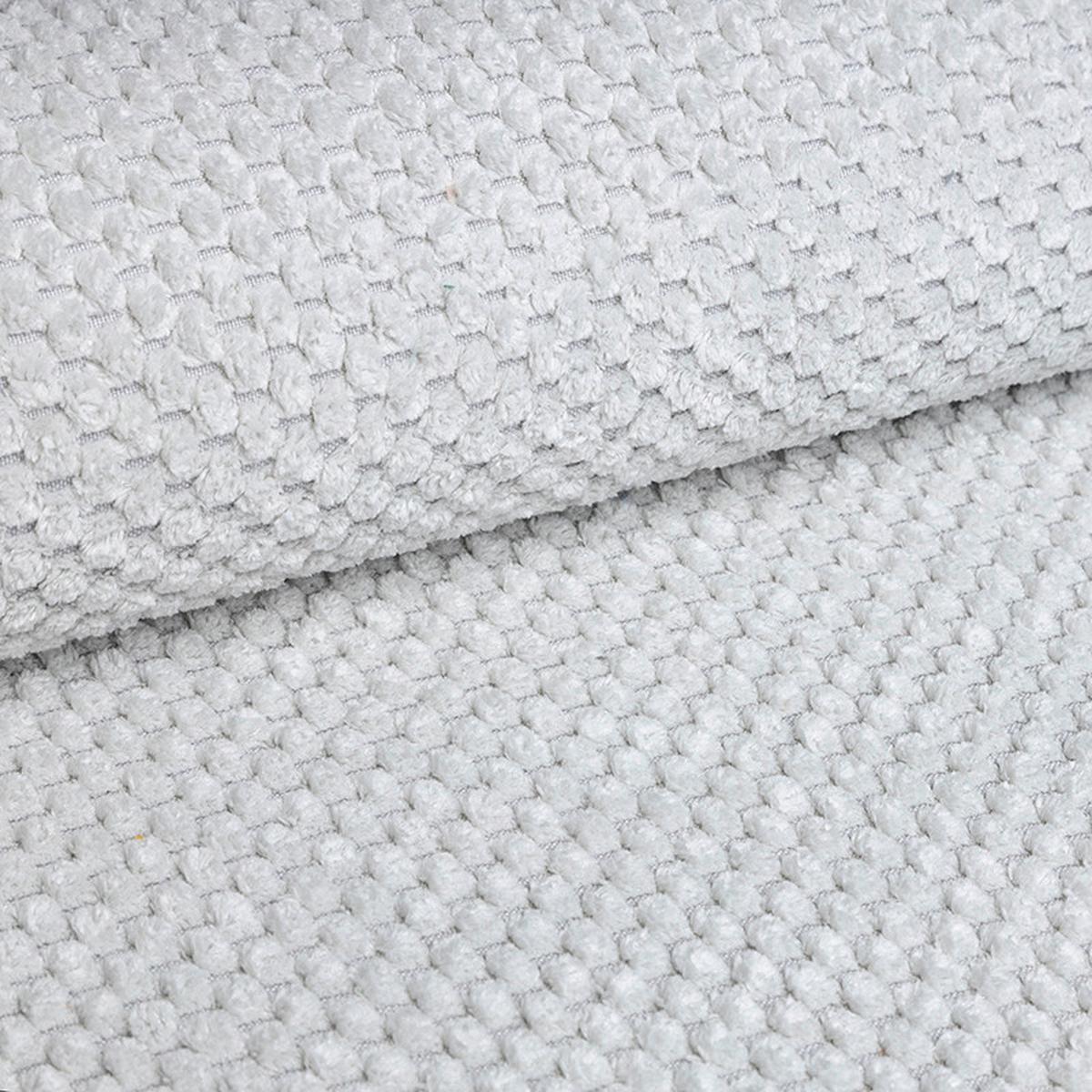 Hocker Silberfarben B: 57 cm - Silberfarben/Schwarz, Design, Textil (57/46/57cm) - MID.YOU